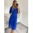 Women's Long Knitted Turtleneck Short Sleeve Dress (S/M ONE SIZE) ITALIAN FASHION IMM229012ZO