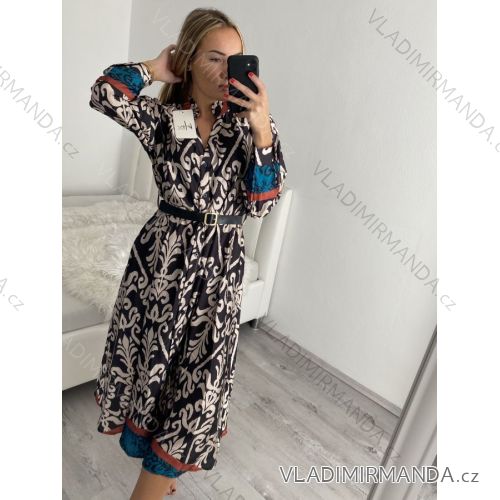 Šaty letní na ramínka dámské (S/M ONE SIZE) ITALSKÁ MÓDA IMPBB22B21841 S/M black