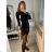 Women's Long Summer Short Sleeve Dress (S / M ONE SIZE) ITALIAN FASHION IMWC222525 S/M Brown