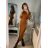 Women's Long Summer Short Sleeve Dress (S / M ONE SIZE) ITALIAN FASHION IMWC222525 S/M Brown