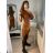 Women's Long Summer Short Sleeve Dress (S / M ONE SIZE) ITALIAN FASHION IMWC222525 S/M Brown