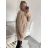 Kabát alpaka s kapucí dámský (S/M/L ONE SIZE) ITALSKÁ MÓDA IMD22918 XL/2XL Brown