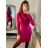 Women's Long Sleeve Turtleneck Knit Dress (S/M ONE SIZE) ITALIAN FASHION IMM22UN8396 S/M Gray