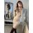 Women's Long Sleeve Turtleneck Knit Dress (S/M ONE SIZE) ITALIAN FASHION IMM22UN8396 S/M Gray