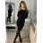 Women's Long Sleeve Turtleneck Knit Dress (S/M ONE SIZE) ITALIAN FASHION IMM22UN8396 S/M Gray