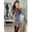 Women's Long Sleeve Turtleneck Knit Dress (S/M ONE SIZE) ITALIAN FASHION IMM22UN8396 S/M Gray