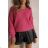 Svetr pletený dlouhý rukáv dámské (S/M ONE SIZE) ITALSKÁ MÓDA IMWAA223623