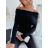 Women's Long Sleeve Sweater (S / M ONE SIZE) ITALIAN FASHION IMM219072 red S/M