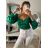 Women's Long Sleeve Top (S/M ONE SIZE) ITALIAN FASHION IMM22LS17258 purple S/M