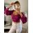 Women's Long Sleeve Top (S/M ONE SIZE) ITALIAN FASHION IMM22LS17258 purple S/M