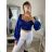 Women's Long Sleeve Top (S/M ONE SIZE) ITALIAN FASHION IMM22LS17258 purple S/M