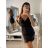 Šaty elegantní dlouhý rukáv dámské (S/M ONE SIZE) ITALSKÁ MÓDA IMM22SARA pink S/M