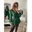 Women's Long Sleeve Blouse (S/M ONE SIZE) ITALIAN FASHION IMPLM22974200080 Emerald S/M