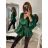 Women's Long Sleeve Blouse (S/M ONE SIZE) ITALIAN FASHION IMPLM22974200080 Emerald S/M