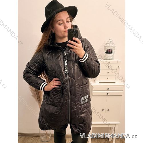 Women's Plus Size Hooded Jacket (XL/2XL ONE SIZE) ITALIAN FASHION IM422684