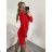 Women's Warm Long Sleeve Dress (L / XL ONE SIZE) ITALIAN FASHION IM421MIA S/M Emerald