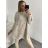 Svetr oversize dlouhý rukáv dámský (S/M/L ONE SIZE) ITALSKÁ MÓDA IMWB22328