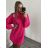 Dress knitted sweater extended turtleneck with belt women (uni sl) ITALIAN FASHION IMC191354IMD / DR brown