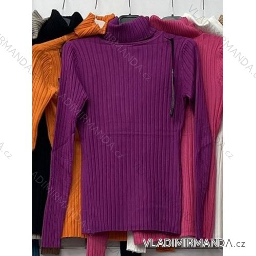 Svetr pletený dlouhý rukáv dámské (S/M ONE SIZE) ITALSKÁ MÓDA IMWAA223623