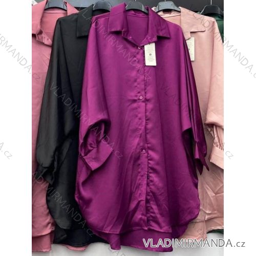 Women's Oversize Long Sleeve Shirt (S/M/L ONE SIZE) ITALIAN FASHION IMWC223657