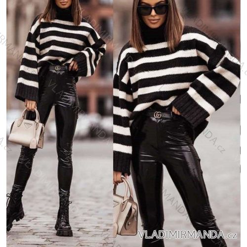 Women's Warm Knitted Turtleneck Long Sleeve Sweater (S/M/L ONE SIZE) ITALIAN FASHION IMWL22007