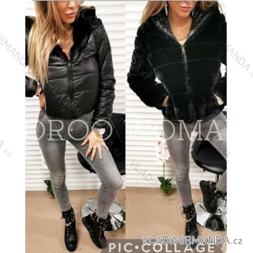 Women's double-sided winter jacket with fur (S-XL) ITALIAN FASHION IMWL22011