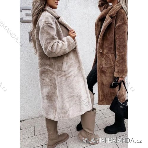 Women's Long Sleeve Teddy Coat (SL) ITALIAN FASHION IMWL22037