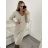 Summer long sleeve flowered women's dress (UNI S / L) ITALIAN FASHION IMK20150 S/M béžová