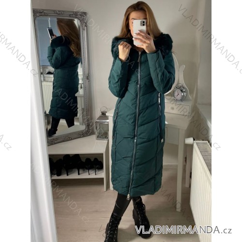 Kabát zimní dámský (S-2XL) POLSKÁ MÓDA HKW22D180759 Emerald M