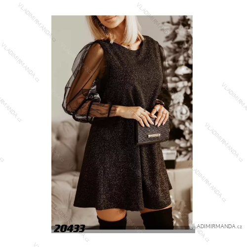 Women's Elegant Long Sleeve Dress (S/M ONE SIZE) ITALIAN FASHION IMPLI2220433lurex