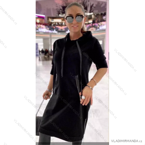 Šaty oversize dlouhý rukáv dámské (S/M ONE SIZE) ITALSKÁ MÓDA IMPLI2220699felpato