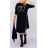 Women's Elegant Long Sleeve Dress (S/M ONE SIZE) ITALIAN FASHION IMPLI2220433lurex