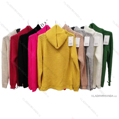 Women's Long Sleeve Knitted Turtleneck Sweater (S/M ONE SIZE) ITALIAN FASHION IMPLI226526