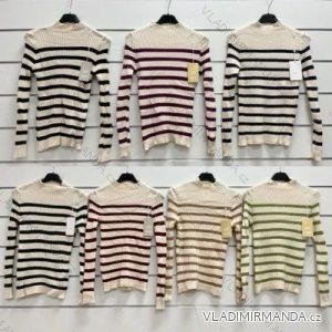 Svetr teplý dlouhý rukáv dámský (S/M ONE SIZE) ITALSKÁ MÓDA IMWY22240