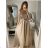 Women's long prom elegant strapless dress (S/M ONE SIZE) ITALIAN FASHION IMPBB22O5728/DR brown