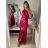 Šaty plesové dlouhé elegantní bez rukávu dámské (S/M ONE SIZE) ITALSKÁ MÓDA IMPBB22B22876 S/M Wine