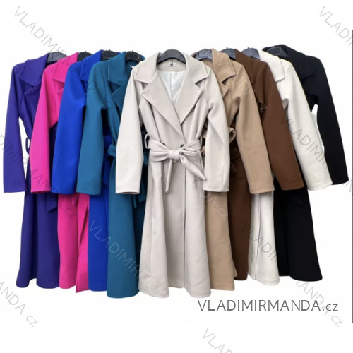 Women's Autumn Leather Long Sleeve Coat (S/M ONE SIZE) ITALIAN FASHION IMPLM2255500