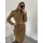 Women's Long Sleeve Turtleneck Knitted Dress (S/M ONE SIZE) ITALIAN FASHION IMWAA223600