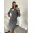 Women's Warm Long Sleeve Dress (L / XL ONE SIZE) ITALIAN FASHION IM421MIA