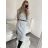 Šaty pletené rolákové s páskem dlouhý rukáv dámské (S/M ONE SIZE) ITALSKÁ MÓDA IM422NOEMI light pink S/M