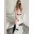 Šaty pletené rolákové s páskem dlouhý rukáv dámské (S/M ONE SIZE) ITALSKÁ MÓDA IM422NOEMI light pink S/M