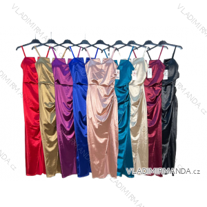 Women's long elegant dress with straps (S/M ONE SIZE) ITALIAN FASHION IM4221089