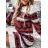 Summer long sleeve flowered women's dress (UNI S / L) ITALIAN FASHION IMK20150