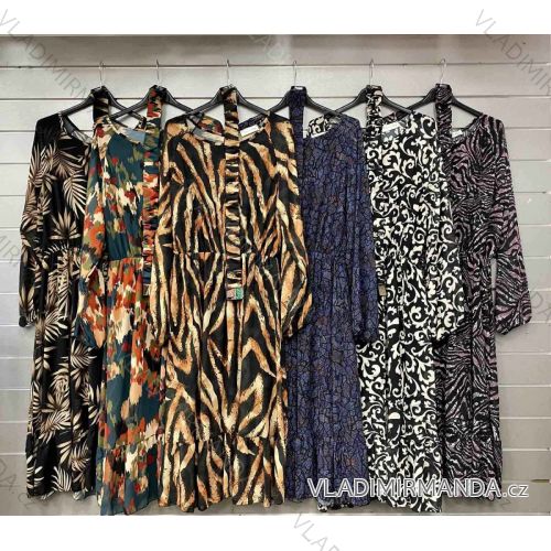 Summer long sleeve flowered women's dress (UNI S / L) ITALIAN FASHION IMK20150