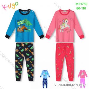 Long infant pajamas for girls and boys (80-110) KUGO MP1750