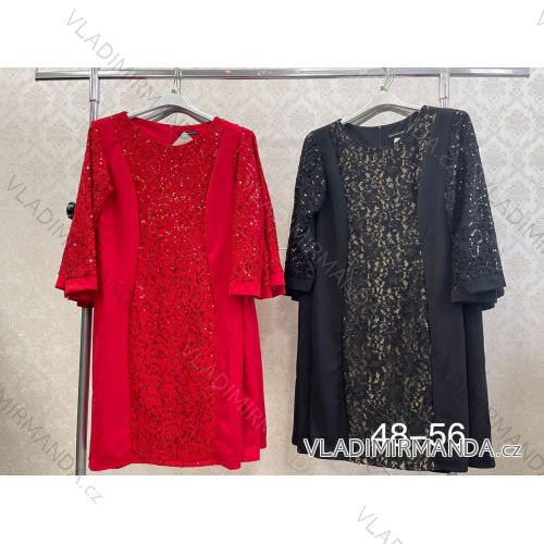 Šaty košilové 3/4 rukáv dámské tenké (uni s-l) ITALSKá MóDA IMWD201619