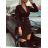 Summer long sleeve flowered women's dress (UNI S / L) ITALIAN FASHION IMK20150