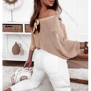 Svetr tenký dlouhý rukáv dámský (S/M ONE SIZE) ITALSKÁ MÓDA IMM21289