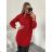 Svetr pletený prodloužený s rolákem dlouhý rukáv dámský (S/M/L ONE SIZE) ITALSKÁ MÓDA IMWB22318 M / L béžová