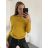 Women's Long Sleeve Sweater (S / M ONE SIZE) ITALIAN FASHION IMM219072 red S/M